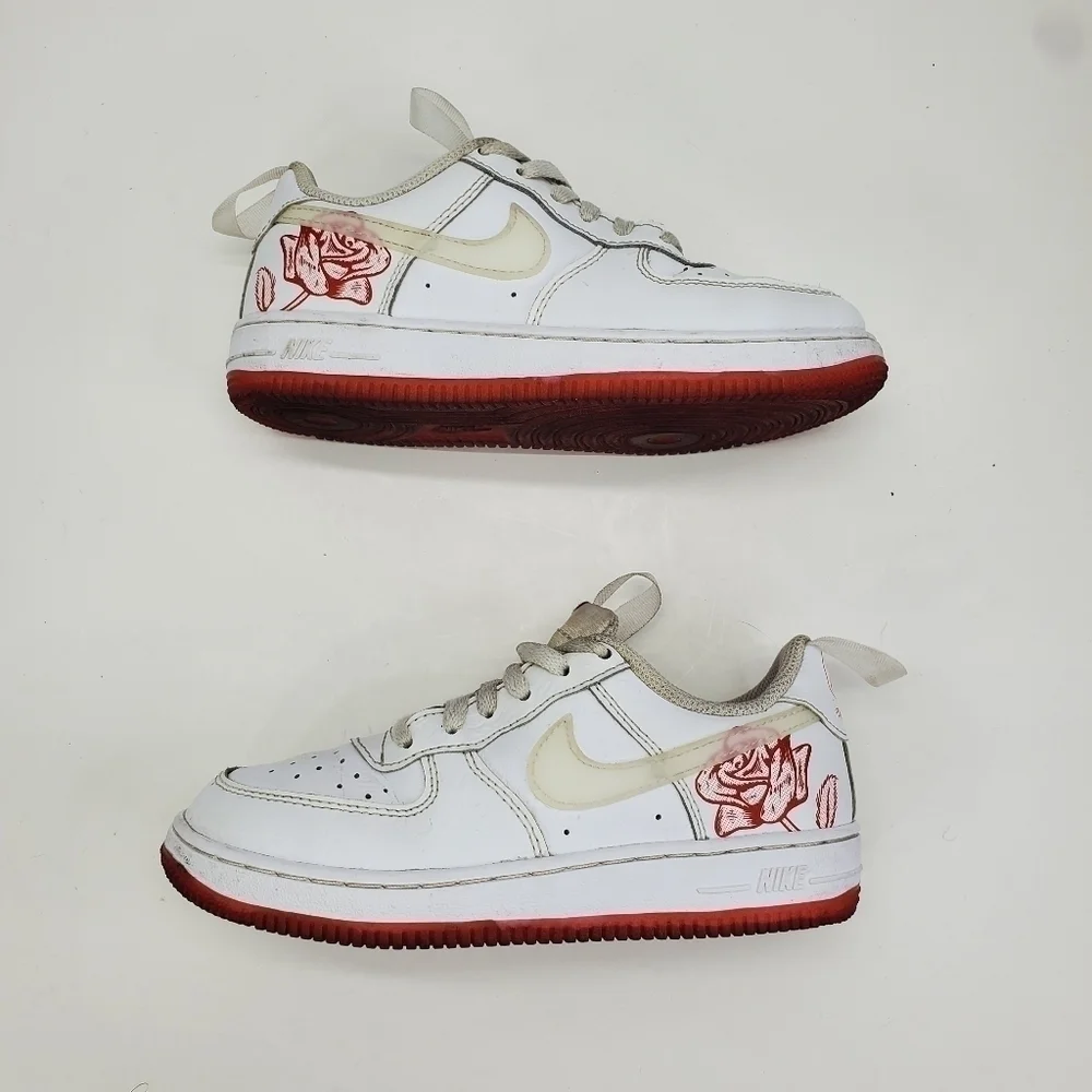 Nike Air Force 1 Bodega Sneakers CN8540-100 Size 13.5C Shoes White Red